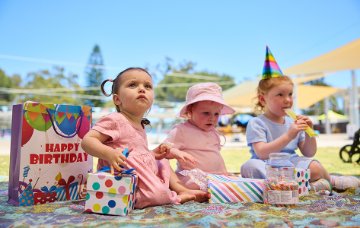 Toddlers at a birthday party